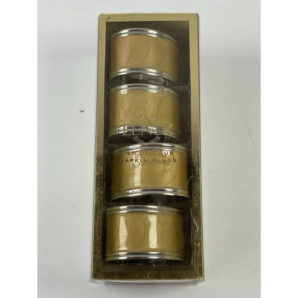 Lenox Laurel Leaf Napkin Ring Holders Set Of‎ 4